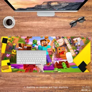 ماوس پد هومرو مدل HX114 طرح Minecraft سایز 40x100 سانتی‌متر