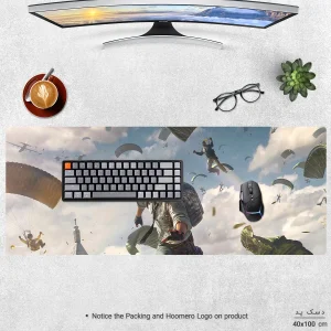 ماوس پد هومرو مدل HX125 طرح PUBG سایز 40x100 سانتی‌متر