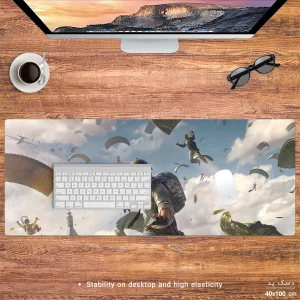 ماوس پد هومرو مدل HX125 طرح PUBG سایز 40x100 سانتی‌متر