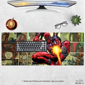 ماوس پد هومرو مدل HX391 طرح Deadpool سایز 40x100 سانتی‌متر