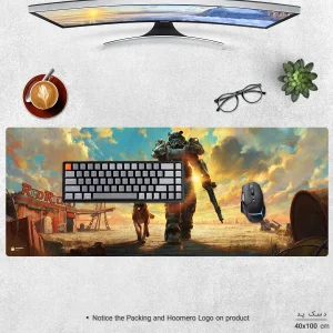 ماوس پد هومرو مدل HX477 طرح Fallout سایز 40x100 سانتی‌متر