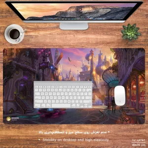 ماوس پد هومرو مدل DP032 طرح شهر فانتزی پریمیوم