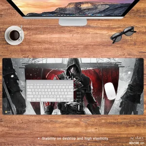 ماوس پد هومرو مدل HX429 طرح Assassin's Creed سایز 40x100 سانتی‌متر