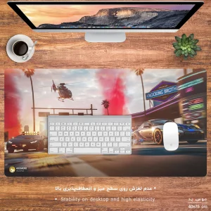 ماوس پد هومرو مدل MX1892 طرح ماشین جنون سرعت
