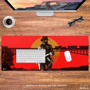 ماوس پد هومرو مدل HX177 طرح Red Dead Redemption سایز 40x100 سانتی‌متر