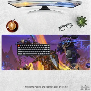 ماوس پد هومرو مدل HX613 طرح World of Warcraft سایز 40x100 سانتی‌متر