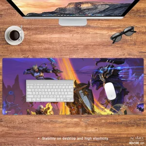 ماوس پد هومرو مدل HX613 طرح World of Warcraft سایز 40x100 سانتی‌متر