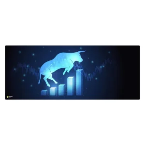 ماوس پد هومرو مدل HX273 طرح فارکس و ترید سایز 40x100 سانتی‌متر