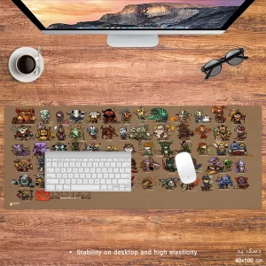 ماوس پد هومرو مدل HX258 طرح بازی Dota 2 سایز 40x100 سانتی‌متر