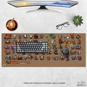 ماوس پد هومرو مدل HX258 طرح بازی Dota 2 سایز 40x100 سانتی‌متر