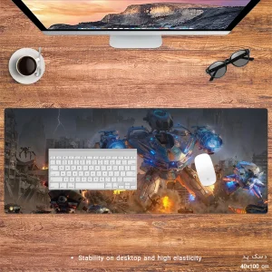 ماوس پد هومرو مدل HX609 طرح War Robots سایز 40x100 سانتی‌متر