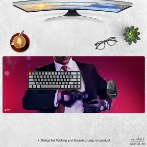 ماوس پد هومرو مدل HX505 طرح Hitman سایز 40x100 سانتی‌متر