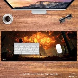 ماوس پد هومرو مدل HX611 طرح World of Warcraft سایز 40x100 سانتی‌متر