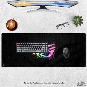 ماوس پد هومرو مدل HX559 طرح ایسوس ROG سایز 40x100 سانتی‌متر