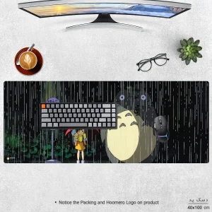 ماوس پد هومرو مدل HX116 طرح My Neighbor Totoro سایز 40x100 سانتی‌متر