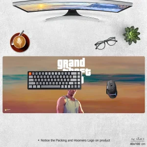 ماوس پد هومرو مدل HX509 طرح GTA سایز 40x100 سانتی‌متر