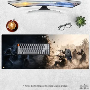 ماوس پد هومرو مدل HX629 طرح کانتر استرایک سایز 40x100 سانتی‌متر