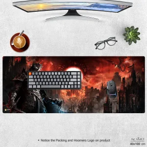 ماوس پد هومرو مدل HX518 طرح The Lords of the Fallen سایز 40x100 سانتی‌متر
