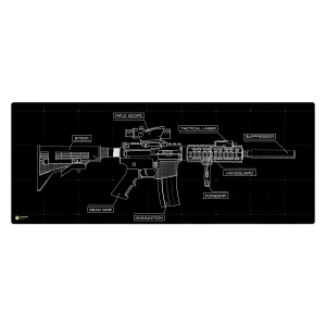 ماوس پد هومرو مدل HX626 طرح guns structure سایز 40x100 سانتی‌متر
