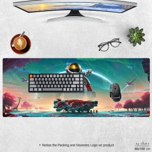 ماوس پد هومرو مدل HX537 طرح بازی No Mans Sky سایز 40x100 سانتی‌متر