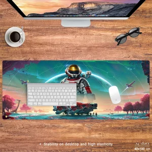 ماوس پد هومرو مدل HX537 طرح بازی No Mans Sky سایز 40x100 سانتی‌متر