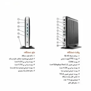کامپیوتر کوچک اچ‌ پی مدل HP T630 با پردازنده Quad Core AMD GX-420GI حافظه SSD با ظرفیت 256 گیگابایت رم DDR4 با ظرفیت هشت گیگابایت پردازنده گرافیکی AMD