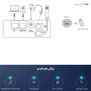 تلفن تحت شبکه یالینک مدل SIP T54W