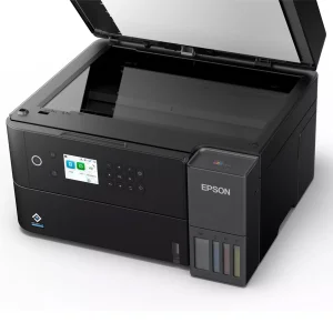 پرینتر جوهر افشان چندکاره رنگی اپسون مدل EcoTank L6370 با اتصال باسیم و بی‌سیم سایز چاپ A4 با قابلیت چاپ دو رو