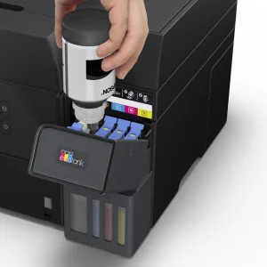 پرینتر جوهر افشان چندکاره رنگی اپسون مدل EcoTank L6370 با اتصال باسیم و بی‌سیم سایز چاپ A4 با قابلیت چاپ دو رو