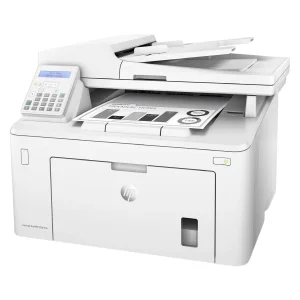 پرینتر اچ پی تک رنگ چهار کاره‌ با چاپ لیزری مدل LaserJet Pro MFP M227fdn، سایز چاپ A4، مجهز به تغذیه خودکار ADF، قابلیت‌ اتصال به WiFi