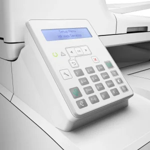 پرینتر اچ پی تک رنگ چهار کاره‌ با چاپ لیزری مدل LaserJet Pro MFP M227fdn، سایز چاپ A4، مجهز به تغذیه خودکار ADF، قابلیت‌ اتصال به WiFi
