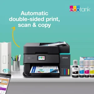 پرینتر جوهر افشان چندکاره رنگی اپسون مدل EcoTank L6390 با اتصال باسیم و بی‌سیم سایز چاپ A4 با قابلیت چاپ دو رو