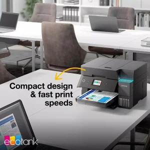 پرینتر جوهر افشان چندکاره رنگی اپسون مدل EcoTank L6390 با اتصال باسیم و بی‌سیم سایز چاپ A4 با قابلیت چاپ دو رو