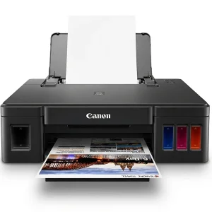 پرینتر جوهرافشان رنگی تک‌کاره کانن مدل PIXMA G1410 با سیستم مخزن جوهر، چاپ بدون حاشیه و رزولوشن 1200 × 4800 DPI