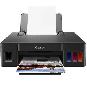 پرینتر جوهرافشان رنگی تک‌کاره کانن مدل PIXMA G1410 با سیستم مخزن جوهر، چاپ بدون حاشیه و رزولوشن 1200 × 4800 DPI