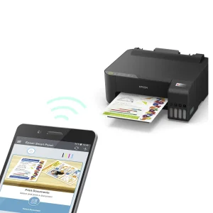 پرینتر جوهرافشان تک‌کاره اپسون مدل EcoTank L1250 با اتصال Wi-Fi و USB، سازگار با اپلیکیشن اختصاصی موبایل و پشتیبانی از کاغذ A4 تا A6