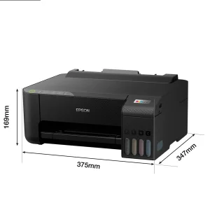 پرینتر جوهرافشان تک‌کاره اپسون مدل EcoTank L1250 با اتصال Wi-Fi و USB، سازگار با اپلیکیشن اختصاصی موبایل و پشتیبانی از کاغذ A4 تا A6