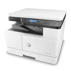 پرینتر اچ‌پی تک رنگ سه کاره با چاپ لیزری مدل LaserJet MFP M442dn، سایز چاپ A3، مجهز به پورت شبکه، قابلیت چاپ دو روی خودکار و قابلیت اتصال به شبکه WiFi، دارای صفحه نمایش LCD