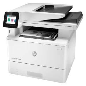 پرینتر اچ پی تک رنگ چهار کاره با چاپ لیزری مدل LaserJet Pro MFP M428fdw، سایز چاپ A4، قابلیت چاپ دو رو، مجهز به پورت شبکه و WiFi، قابلیت چاپ فایل‌های فلش مموری از طریق USB، دارای صفحه نمایش LCD