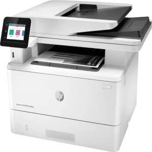 پرینتر اچ پی تک رنگ چهار کاره با چاپ لیزری مدل LaserJet Pro MFP M428fdw، سایز چاپ A4، قابلیت چاپ دو رو، مجهز به پورت شبکه و WiFi، قابلیت چاپ فایل‌های فلش مموری از طریق USB، دارای صفحه نمایش LCD