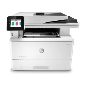 پرینتر اچ پی تک رنگ چهار کاره با چاپ لیزری مدل LaserJet Pro MFP M428fdw، سایز چاپ A4، قابلیت چاپ دو رو، مجهز به پورت شبکه و WiFi، قابلیت چاپ فایل‌های فلش مموری از طریق USB، دارای صفحه نمایش LCD