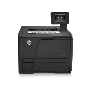 پرینتر لیزری تک‌کاره تک‌رنگ سایز A4 اچ‌پی مدل LaserJet Pro 400 M401dn با قابلیت چاپ دورو خودکار و چاپ مستقیم از حافظه فلش USB، سرعت چاپ 33 برگ در دقیقه و اتصال شبکه LAN