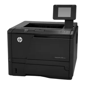 پرینتر لیزری تک‌کاره تک‌رنگ سایز A4 اچ‌پی مدل LaserJet Pro 400 M401dn با قابلیت چاپ دورو خودکار و چاپ مستقیم از حافظه فلش USB، سرعت چاپ 33 برگ در دقیقه و اتصال شبکه LAN