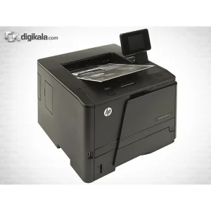پرینتر لیزری تک‌کاره تک‌رنگ سایز A4 اچ‌پی مدل LaserJet Pro 400 M401dn با قابلیت چاپ دورو خودکار و چاپ مستقیم از حافظه فلش USB، سرعت چاپ 33 برگ در دقیقه و اتصال شبکه LAN