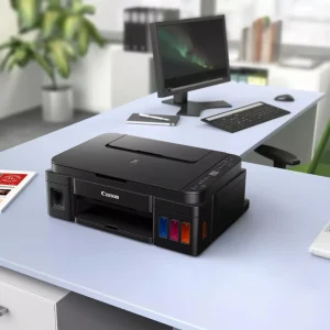 پرینتر چندکاره جوهرافشان 3 کاره کانن مدل PIXMA G3410 با مخزن جوهر، چاپ رنگی بدون حاشیه و اتصال وای‌فای