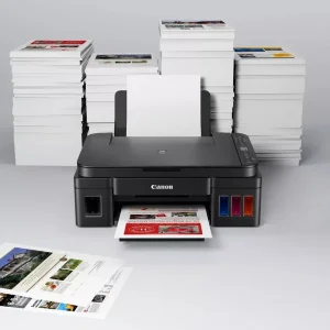 پرینتر چندکاره جوهرافشان 3 کاره کانن مدل PIXMA G3410 با مخزن جوهر، چاپ رنگی بدون حاشیه و اتصال وای‌فای