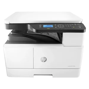 پرینتر اچ‌پی تک رنگ سه کاره با چاپ لیزری مدل LaserJet MFP M438n، سایز چاپ A3، مجهز به پورت شبکه، قابلیت چاپ دو روی خودکار و قابلیت اتصال به شبکه WiFi، دارای صفحه نمایش LCD