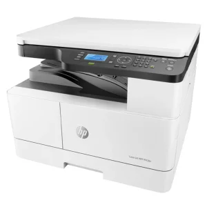 پرینتر اچ‌پی تک رنگ سه کاره با چاپ لیزری مدل LaserJet MFP M438n، سایز چاپ A3، مجهز به پورت شبکه، قابلیت چاپ دو روی خودکار و قابلیت اتصال به شبکه WiFi، دارای صفحه نمایش LCD