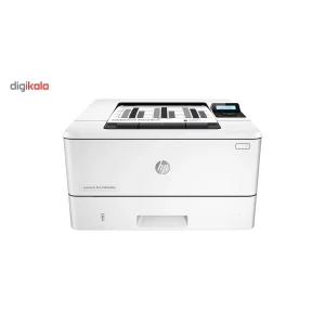 پرینتر اچ پی تک رنگ تک کاره با چاپ لیزری مدل LaserJet Pro M402dne، سایز چاپ A4، دارای فناوری خاموش‌شدن خودکار، قابلیت چاپ دو رو، سرعت زیاد چاپ