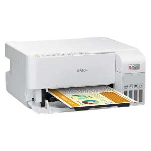 پرینتر جوهرافشان رنگی 3 کاره اپسون مدل EcoTank L3556 سایز A4 با قابلیت پرینت، اسکن و کپی، اتصال Wi-Fi و USB